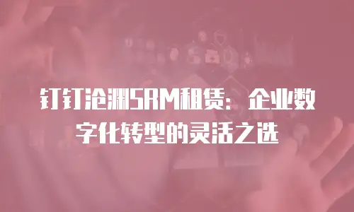 钉钉沧渊SRM租赁：企业数字化转型的灵活之选