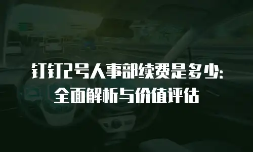 钉钉2号人事部续费是多少：全面解析与价值评估