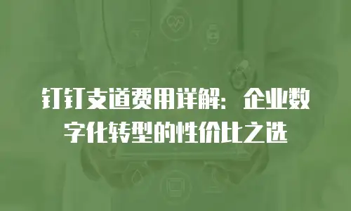 钉钉支道费用详解：企业数字化转型的性价比之选
