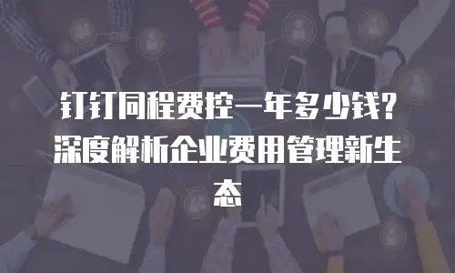 钉钉同程费控一年多少钱？深度解析企业费用管理新生态