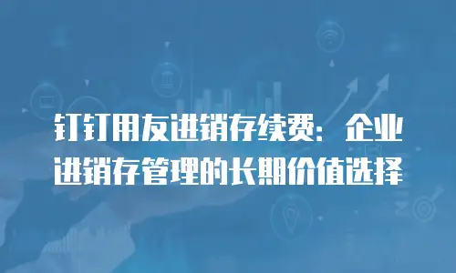 钉钉用友进销存续费：企业进销存管理的长期价值选择