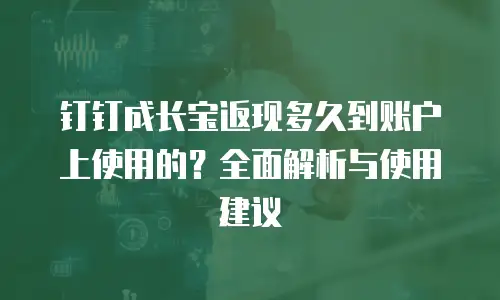钉钉成长宝返现多久到账户上使用的？全面解析与使用建议