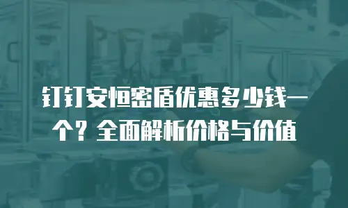 钉钉安恒密盾优惠多少钱一个？全面解析价格与价值