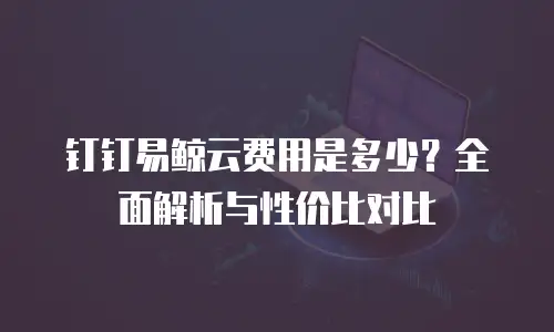 钉钉易鲸云费用是多少？全面解析与性价比对比