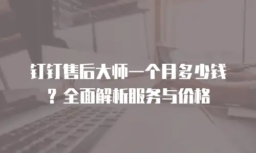 钉钉售后大师一个月多少钱？全面解析服务与价格
