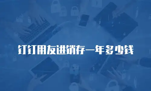钉钉用友进销存一年多少钱