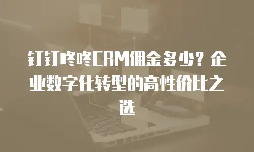 钉钉咚咚CRM佣金多少？企业数字化转型的高性价比之选