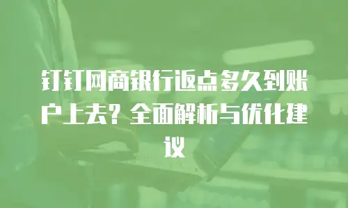 钉钉网商银行返点多久到账户上去？全面解析与优化建议
