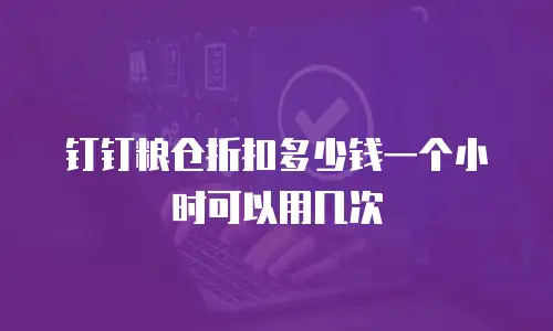 钉钉粮仓折扣多少钱一个小时可以用几次
