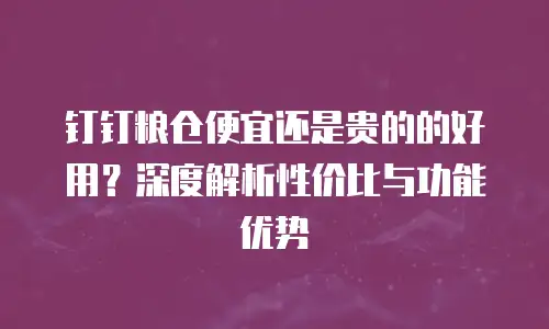 钉钉粮仓便宜还是贵的的好用？深度解析性价比与功能优势