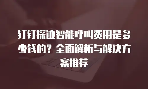 钉钉探迹智能呼叫费用是多少钱的？全面解析与解决方案推荐