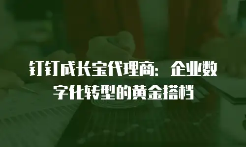 钉钉成长宝代理商：企业数字化转型的黄金搭档