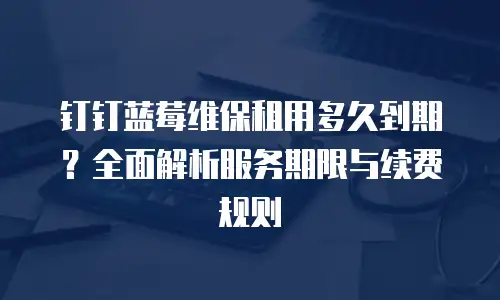 钉钉蓝莓维保租用多久到期？全面解析服务期限与续费规则