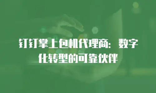 钉钉掌上包机代理商：数字化转型的可靠伙伴