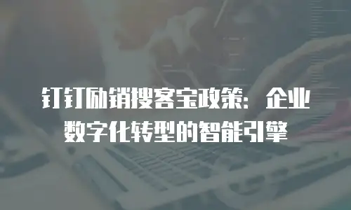 钉钉励销搜客宝政策：企业数字化转型的智能引擎