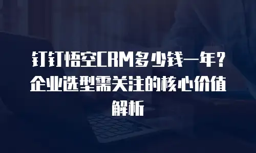 钉钉悟空CRM多少钱一年？企业选型需关注的核心价值解析
