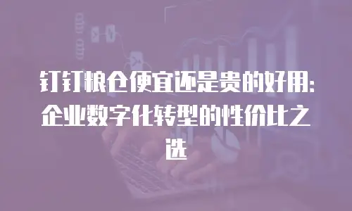 钉钉粮仓便宜还是贵的好用：企业数字化转型的性价比之选