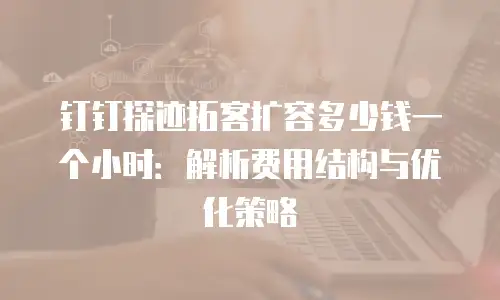 钉钉探迹拓客扩容多少钱一个小时：解析费用结构与优化策略