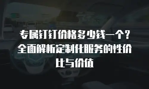 专属钉钉价格多少钱一个？全面解析定制化服务的性价比与价值