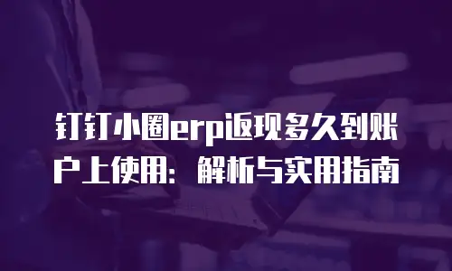 钉钉小圈erp返现多久到账户上使用：解析与实用指南