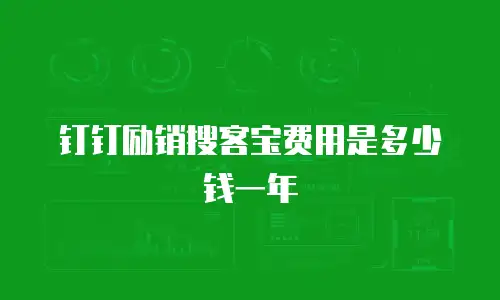 钉钉励销搜客宝费用是多少钱一年