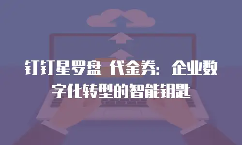 钉钉星罗盘 代金券：企业数字化转型的智能钥匙