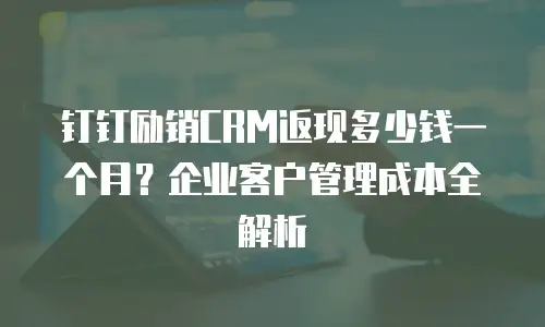 钉钉励销CRM返现多少钱一个月？企业客户管理成本全解析