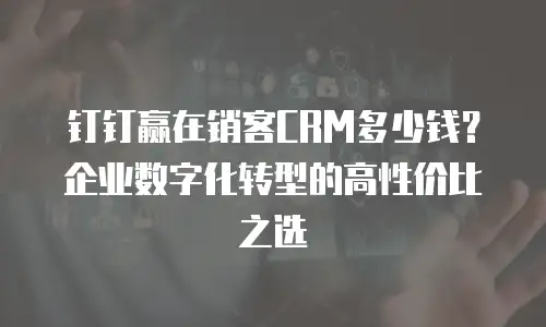 钉钉赢在销客CRM多少钱？企业数字化转型的高性价比之选
