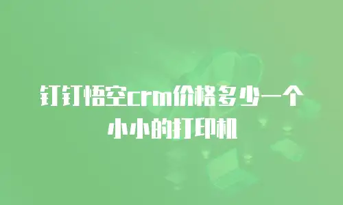 钉钉悟空crm价格多少一个小小的打印机