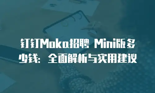 钉钉Moka招聘 Mini版多少钱：全面解析与实用建议