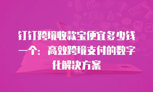钉钉跨境收款宝便宜多少钱一个：高效跨境支付的数字化解决方案
