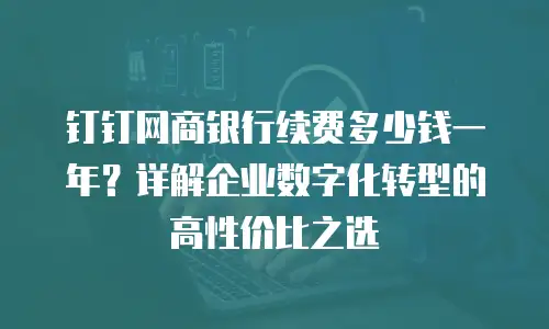 钉钉网商银行续费多少钱一年？详解企业数字化转型的高性价比之选