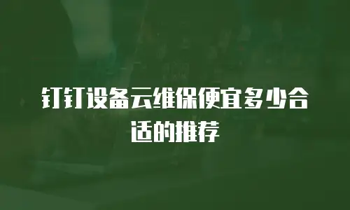 钉钉设备云维保便宜多少合适的推荐