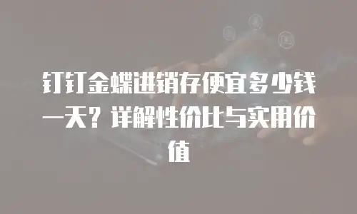 钉钉金蝶进销存便宜多少钱一天？详解性价比与实用价值