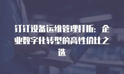 钉钉设备运维管理打折：企业数字化转型的高性价比之选