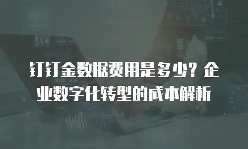 钉钉金数据费用是多少？企业数字化转型的成本解析