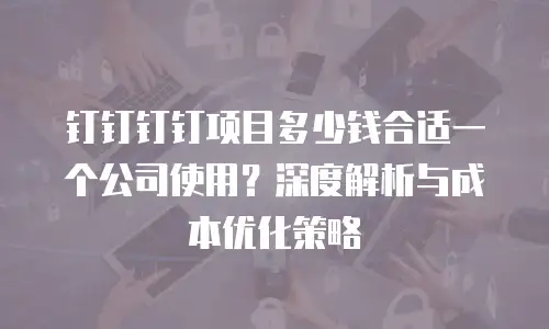 钉钉钉钉项目多少钱合适一个公司使用？深度解析与成本优化策略