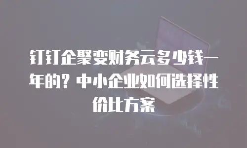钉钉企聚变财务云多少钱一年的？中小企业如何选择性价比方案
