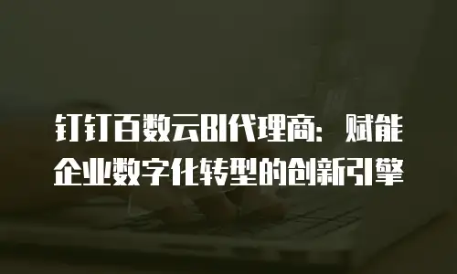 钉钉百数云BI代理商：赋能企业数字化转型的创新引擎