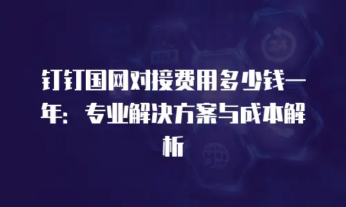钉钉国网对接费用多少钱一年：专业解决方案与成本解析