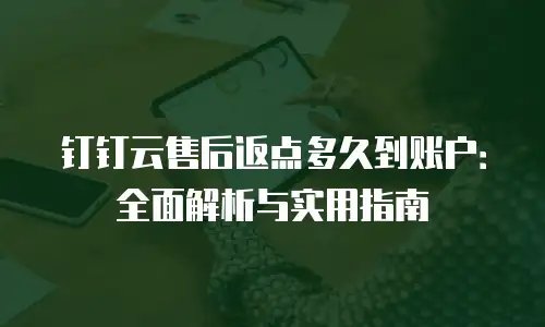 钉钉云售后返点多久到账户：全面解析与实用指南