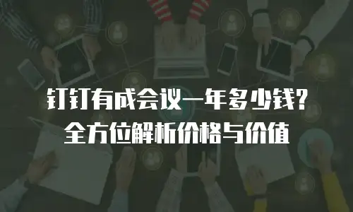 钉钉有成会议一年多少钱？全方位解析价格与价值