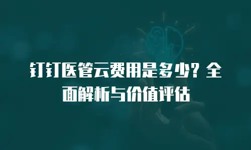 钉钉医管云费用是多少？全面解析与价值评估
