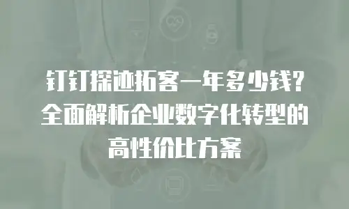 钉钉探迹拓客一年多少钱？全面解析企业数字化转型的高性价比方案