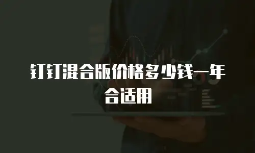 钉钉混合版价格多少钱一年合适用