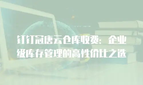 钉钉冠唐云仓库收费：企业级库存管理的高性价比之选