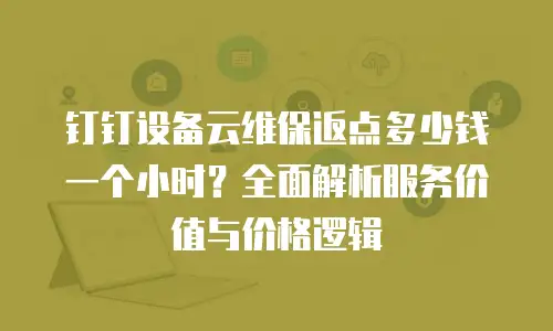 钉钉设备云维保返点多少钱一个小时？全面解析服务价值与价格逻辑