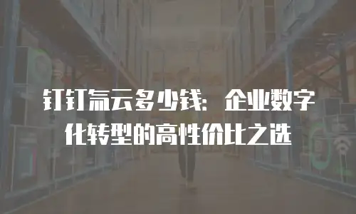 钉钉氚云多少钱：企业数字化转型的高性价比之选