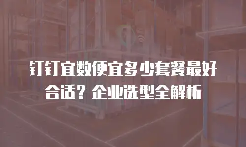 钉钉宜数便宜多少套餐最好合适？企业选型全解析