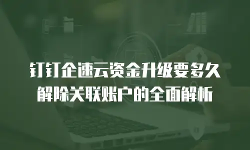 钉钉企速云资金升级要多久解除关联账户的全面解析